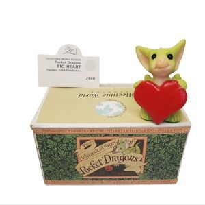 Whimsical World of Pocket Dragons Big Heart Dragon Figure Vtg Real Musgrave